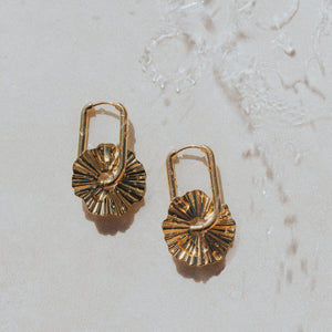 waterproof 18k gold surf earrings lore of the sea