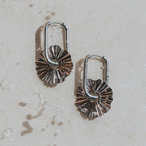 urchin surf earrings silver pendant earrings waterproof