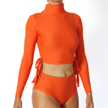 orange surf crop top swimwear  Lore of the sea